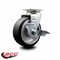 Service Caster 5 Inch Rubber on Aluminum Swivel Caster with Roller Bearing and Brake SCC SCC-20S520-RAR-TLB - alternate 5